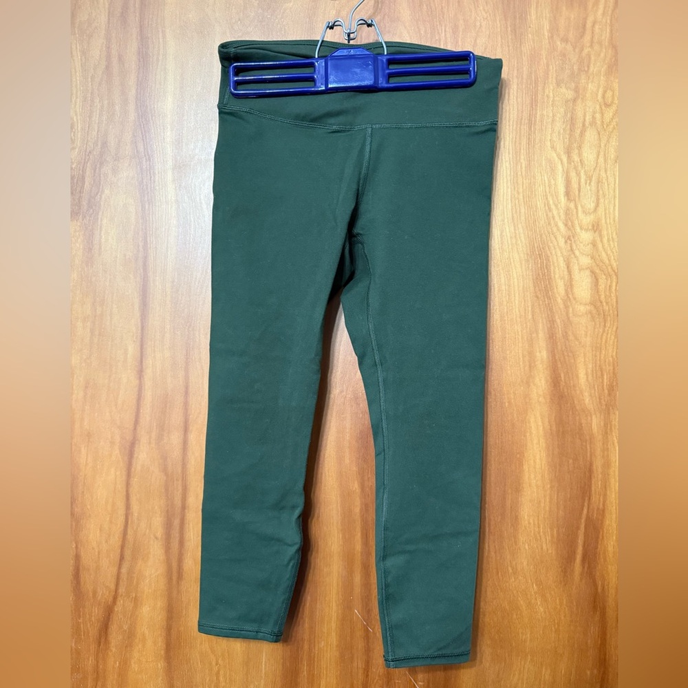 Fabletics Cropped Legging- Olive Green